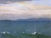 Seascape with Distant Mountains William Stott of Oldham
